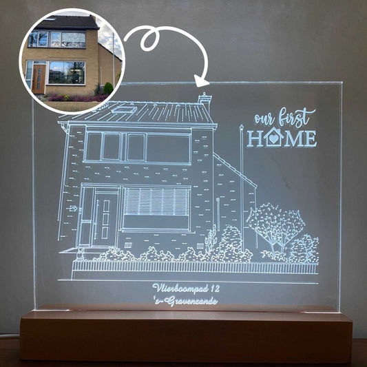 3D Lijntekening van je huis - wit voorbeeld