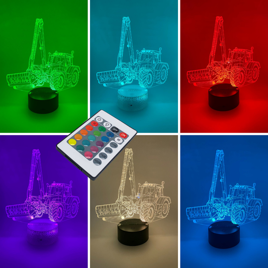 RGB 3D tractor lamp die van kleur verandert, decoratieve lamp voor thuis of kantoor.