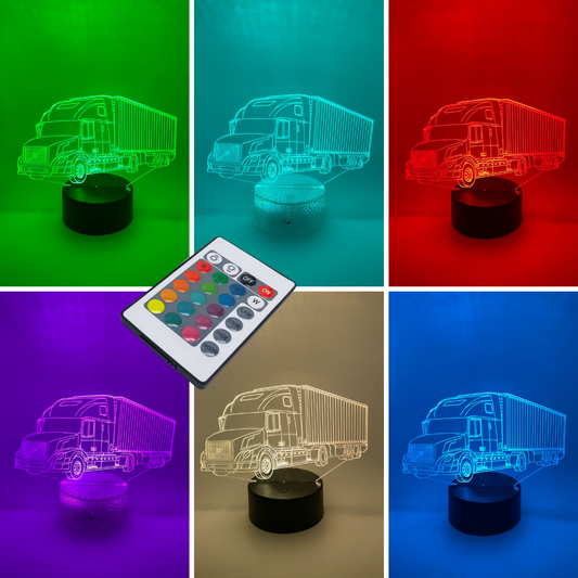 Truck 3D LED lamp hart – instelbare kleuren en felle verlichting