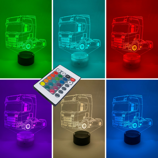 Vrachtwagen LED lamp hart – instelbare kleuren en lichtintensiteit