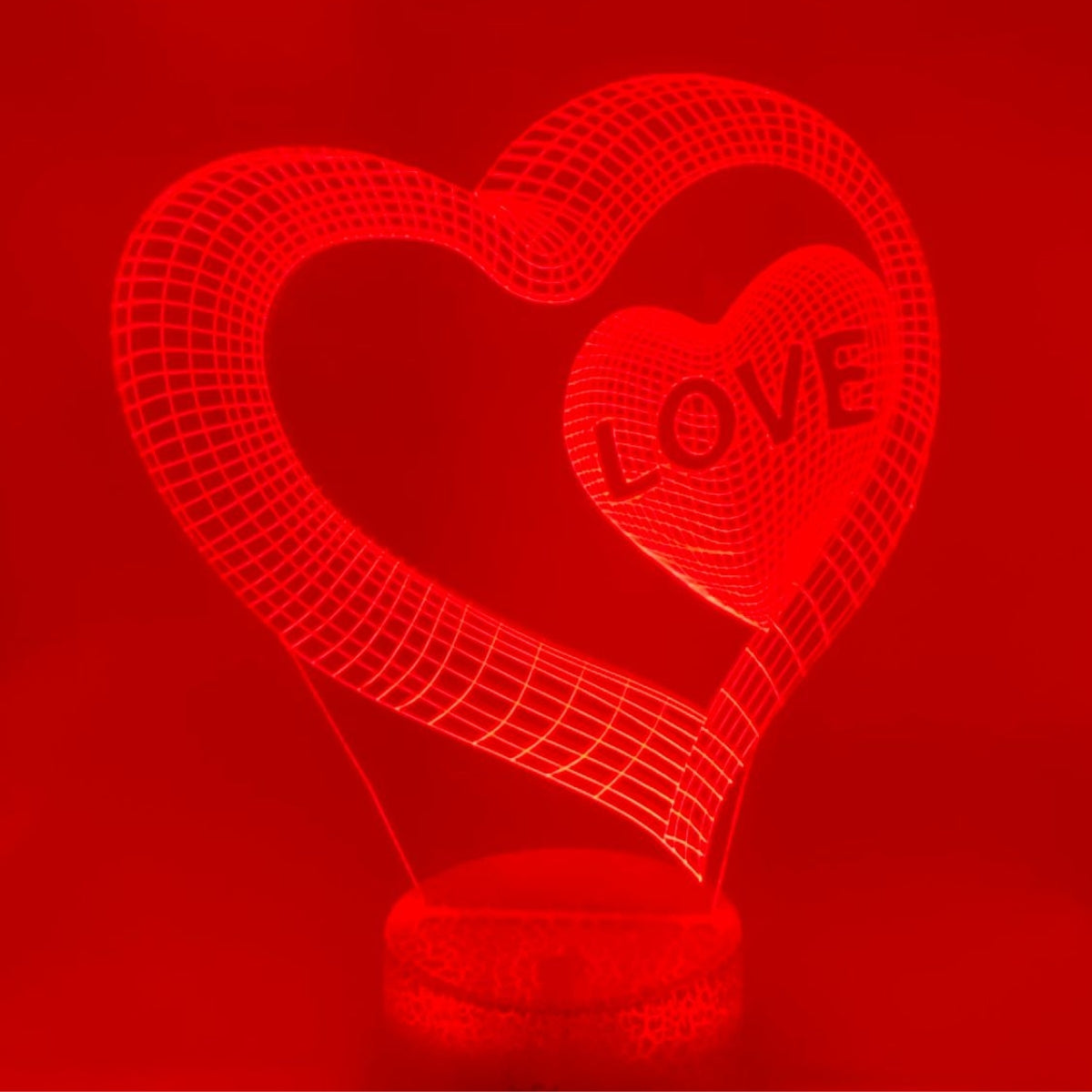 3D LED LAMP - DUBBEL HART