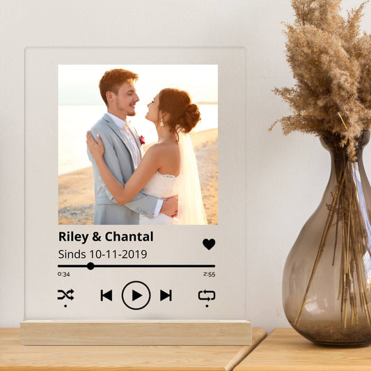 Muziek bordje - gepersonaliseerd met naam en datum