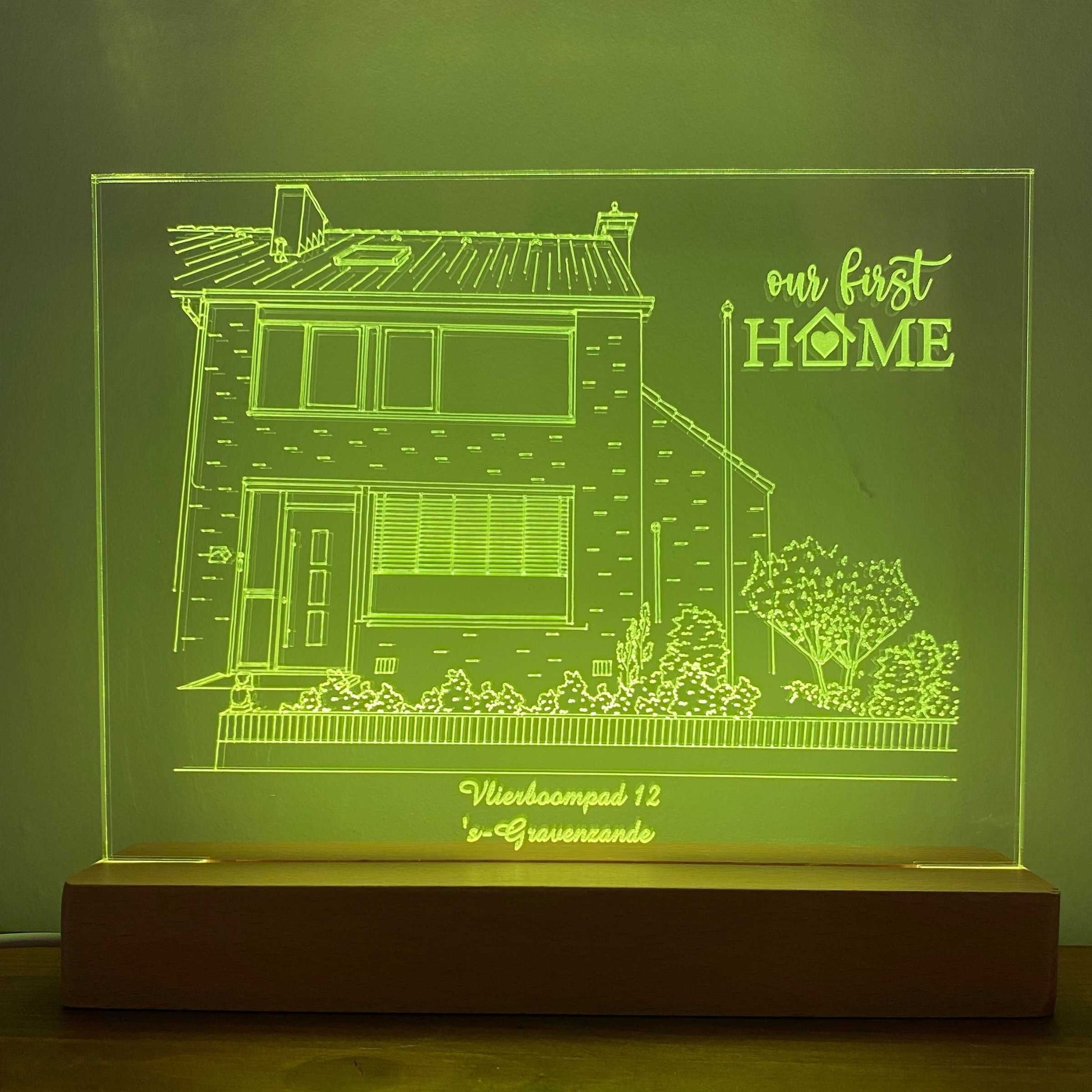 3D Lijntekening van je huis - geel