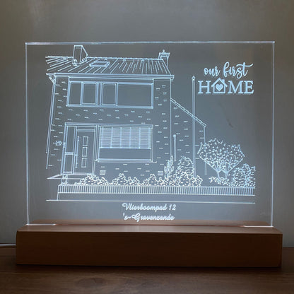 3D Lijntekening van je huis - wit