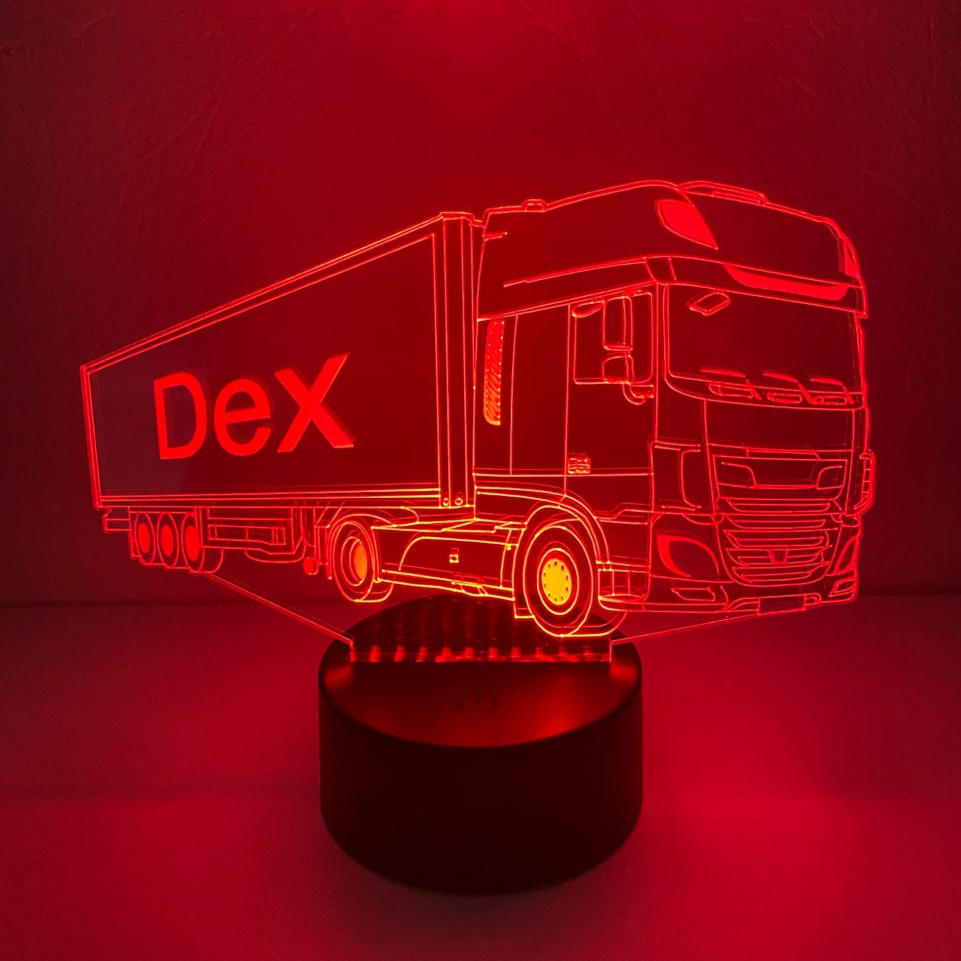 3D-Vrachtwagen 1 - rood naam