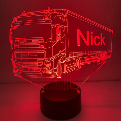 3D LED lamp Volvo Vrachtwagen 5 – Eye-catcher decoratie voor woonkamer en slaapkamer