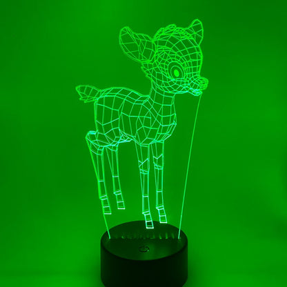 Gepersonaliseerd hertje nachtlampje 3D LED