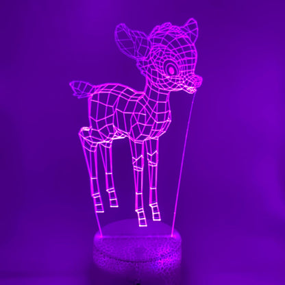 Persoonlijke 3D LED hertje lamp met naam