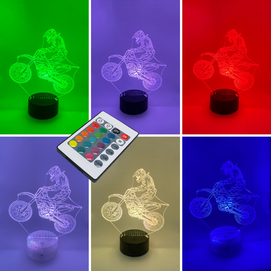 3D LED LAMP - CROSS MOTOR RIDER