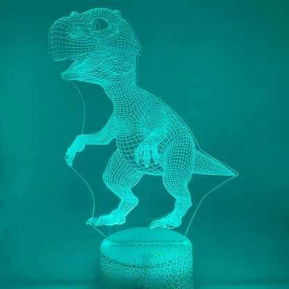 3D LED lamp dino voor kinderen – kleurrijk nachtlampje, ideaal cadeau idee