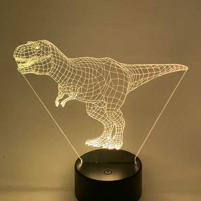 Persoonlijke 3D LED T-Rex – te graveren met naam, leuk cadeau voor kinderen