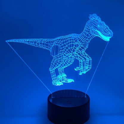 RGB Velociraptor lamp – 3D LED met verstelbare kleuren, ideaal als cadeau