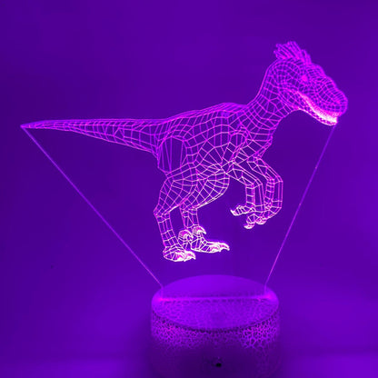 lijntekening Velociraptor LED lamp – voor de echte dinofan