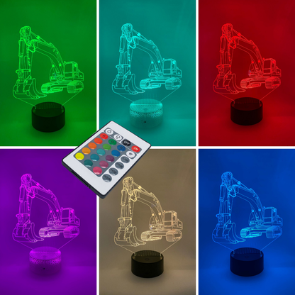 Graafmachine LED lamp RGB opties – aanpasbare kleuren, sfeervolle kinderkamerverlichting.