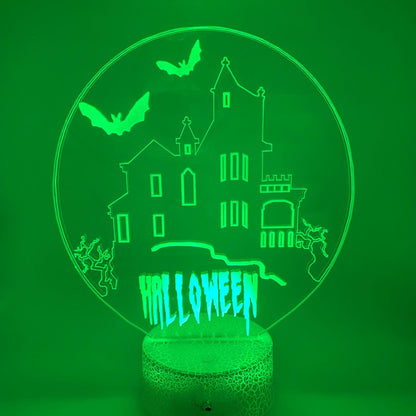 Halloween thema 3D LED lamp, kleurrijke verlichting, leuk om te geven of te krijgen
