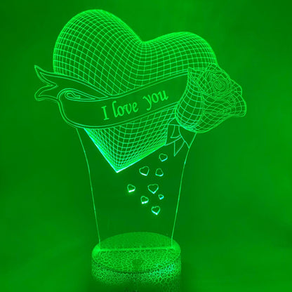 Hart van Lint LED lijntekening – unieke 3D liefdeslamp, energiezuinig en ideaal als cadeau.