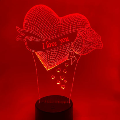 Liefdevol Hart van Lint 3D LED licht – in kleur verstelbaar, leuk om te geven of te krijgen.