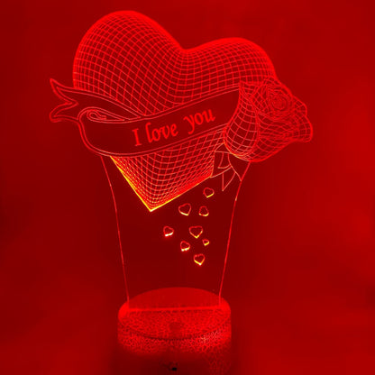 Hart van Lint LED lamp – strak lijntekeningdesign, sfeervol cadeau voor verjaardag of Valentijn.