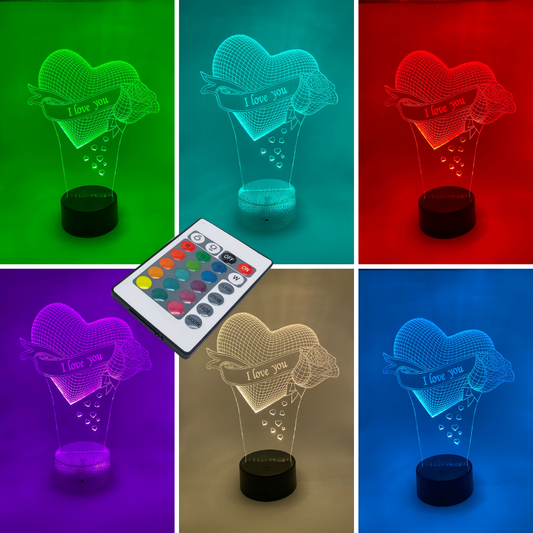3D LED LAMP - HART MET ROOS