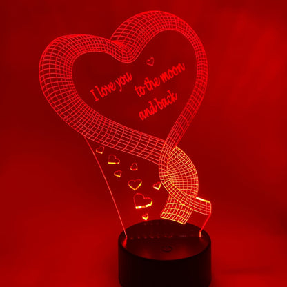 3D Led Lamp - Hart van Lint - een liefdevol cadeau