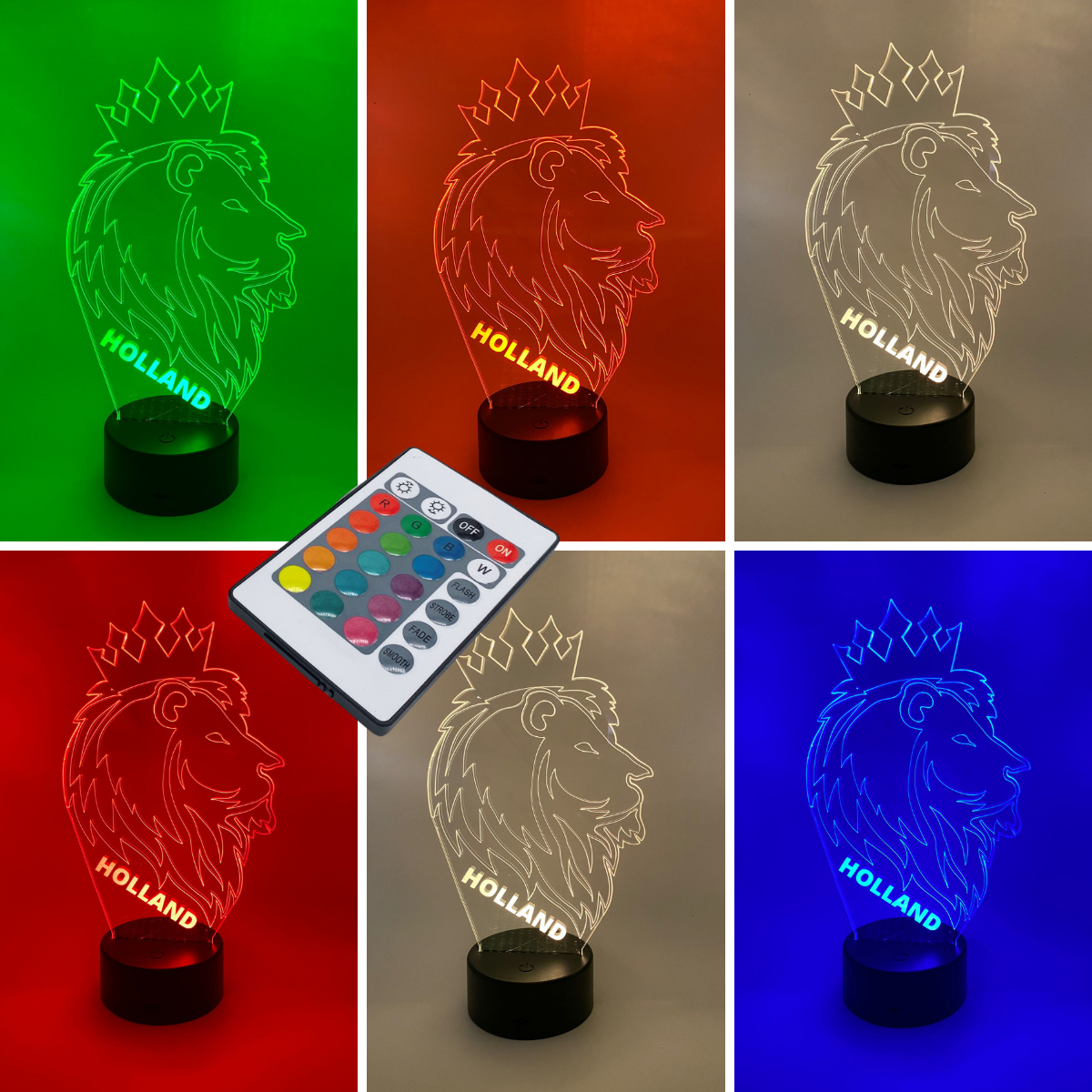 3D LED LAMP - Oranje Leeuw - Holland 2