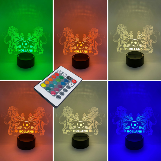 3D LED LAMP - Oranje Leeuw - Hup Holland