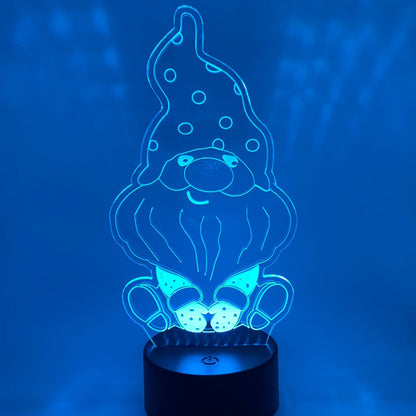 Kabouterthema 3D LED lamp, kleurrijke verlichting, leuk om te geven of te krijgen