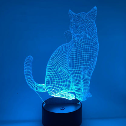 3D LED kat lamp personaliseerbaar met naam – uniek cadeau voor verjaardag of speciale gelegenheid.