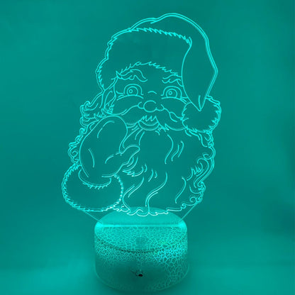 3D LED lamp Kerstman – Met verschillende lampvoeten en kleurrijke verlichting