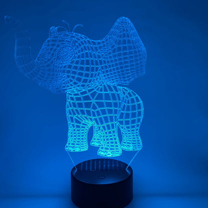 lijntekening olifant LED lamp, leuk cadeau voor kinderen