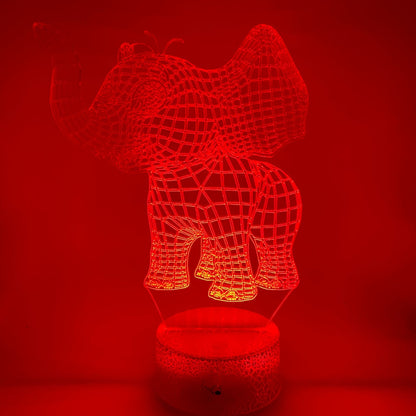 Cadeau-idee 3D LED olifant lamp, leuk om te geven of te krijgen