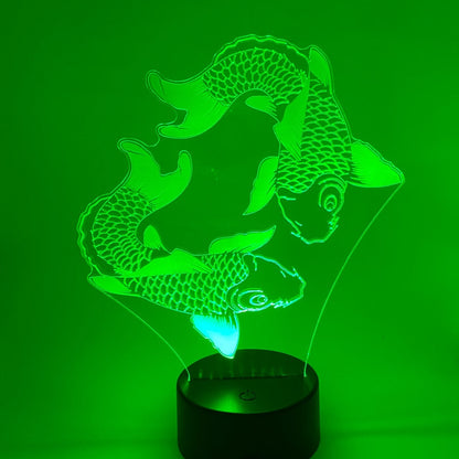 3D LED lamp koikarpers – Kleurveranderend lampje