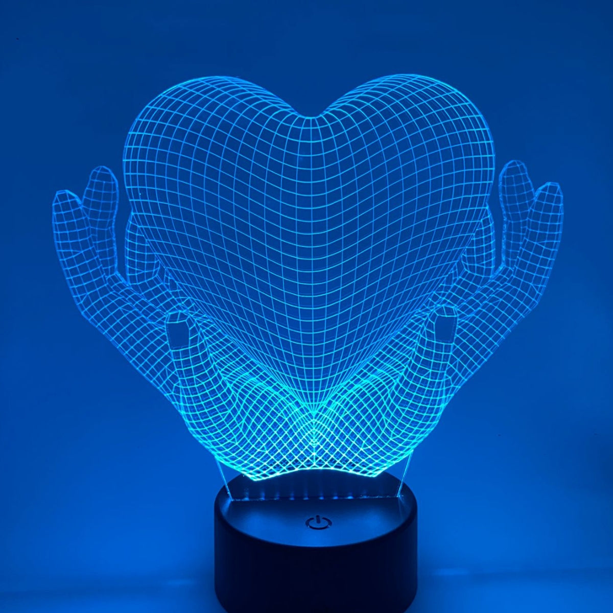 3D LED LAMP - LOVE HANDS MET HART
