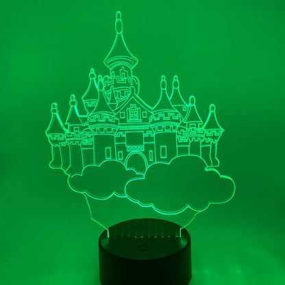 Luchtkasteel 3D LED lamp, leuk om te geven of te krijgen, te personaliseren met naam