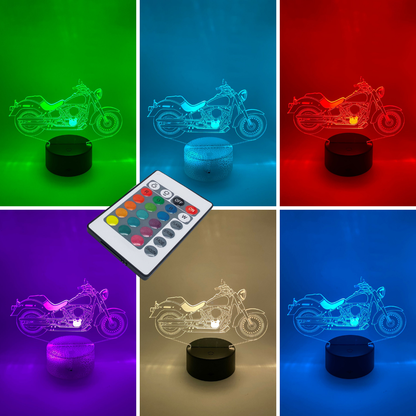 3D LED-lamp Motor1 – Moderne motor nachtlamp voor slaapkamer en kinderkamer