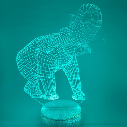 3D olifant lamp cadeau voor dierenvriend