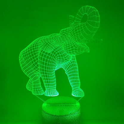 Olifant 3D LED lamp voor kinderkamer