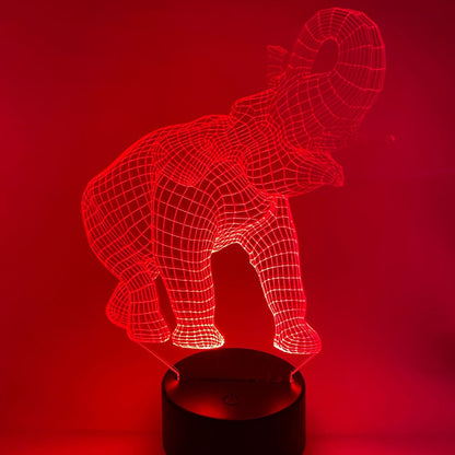 Persoonlijke LED lamp olifant met naam