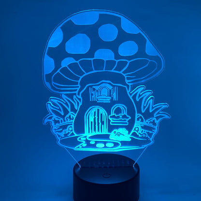 Leuk om te geven of te krijgen – 3D paddenstoelhuisje LED lamp als origineel cadeau.