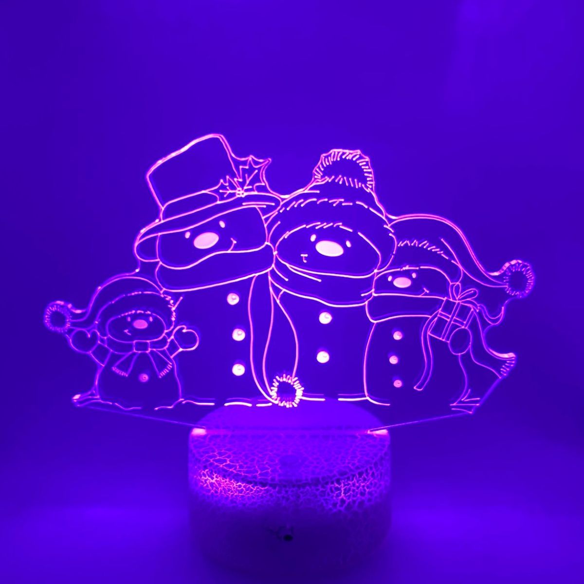 3D LED LAMP - Sneeuwpoppen