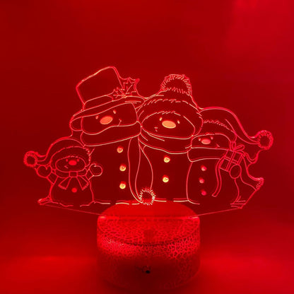 3D LED lamp sneeuwpoppen – Met keuze uit verschillende lampvoeten en kleurrijke LED-verlichting