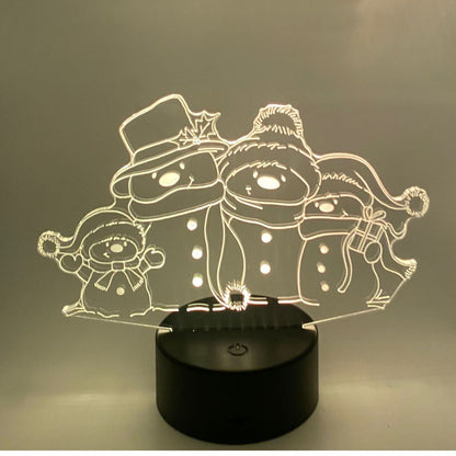3D Lamp - sneeuwpoppen - gezellige kerstverlichting
