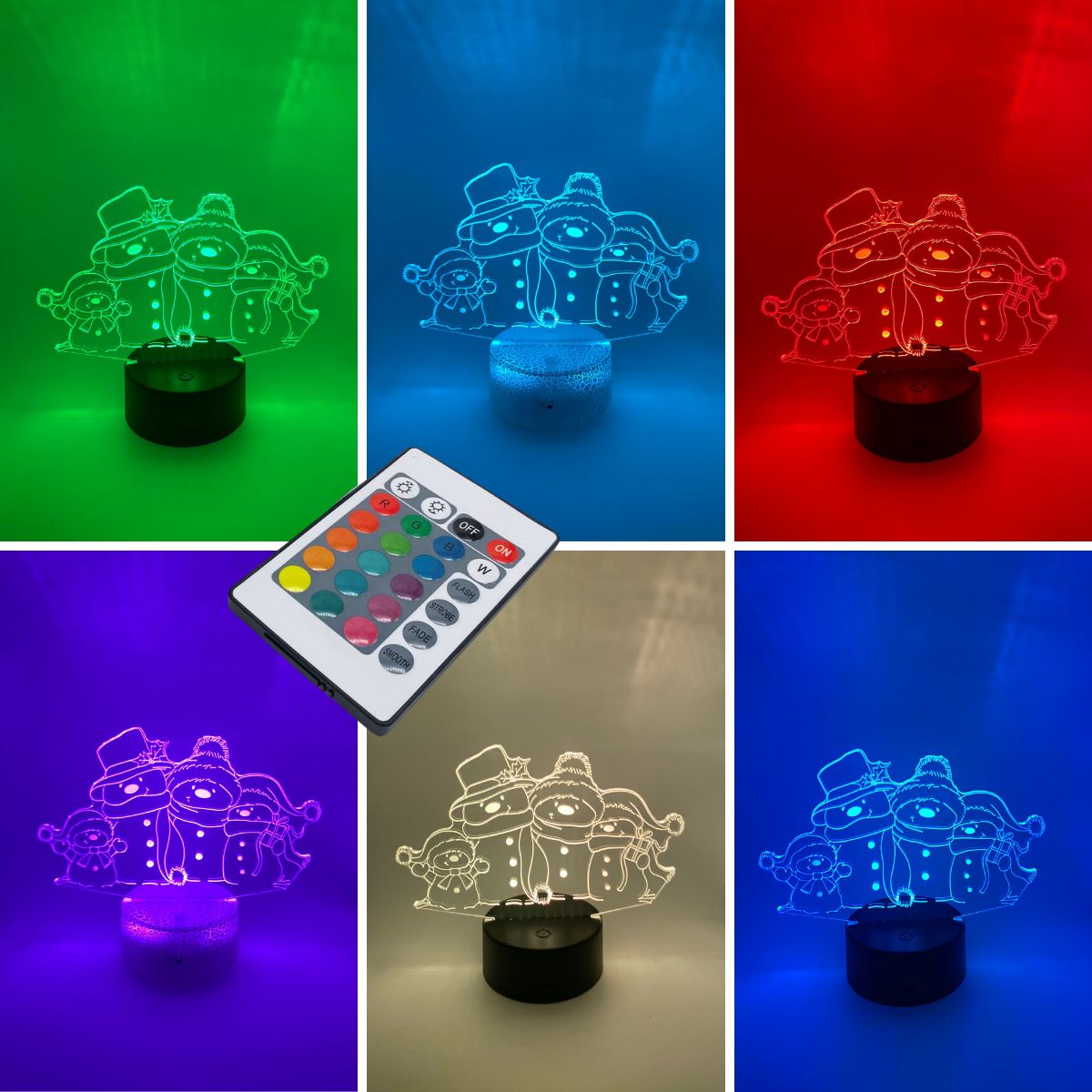 3D LED LAMP - Sneeuwpoppen