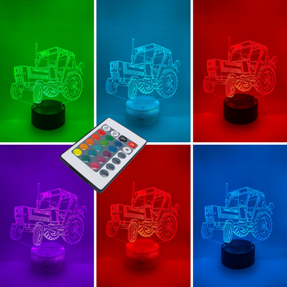 RGB LED tractor lamp, kleurwisselend en decoratief voor speelse verlichting.