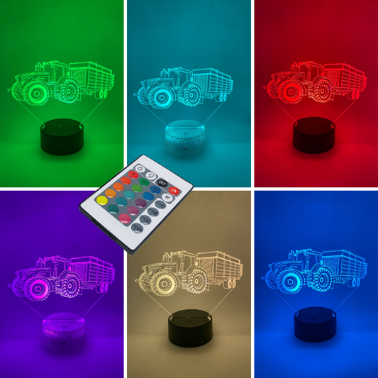 3D LED LAMP - TRACTOR MET AANHANGER 2