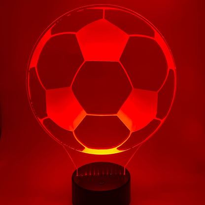 Kleurveranderende 3D LED lamp voetbal, sfeervol voor sportkamers