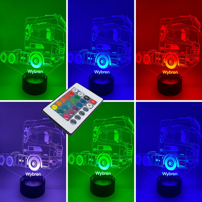 Vrachtwagen 3D lamp – RGB kleuren aanpassen naar voorkeur
