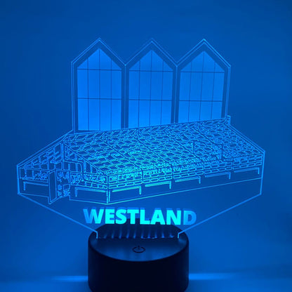 Unieke 3D LED lamp van de Westlandse kassen zoals ze vroeger waren en zoals ze nu zijn