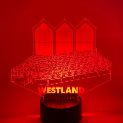 Westland 3D LED lamp – unieke lijntekening van de regio, verstelbaar in kleur en helderheid. Leuk om te geven of te krijgen.