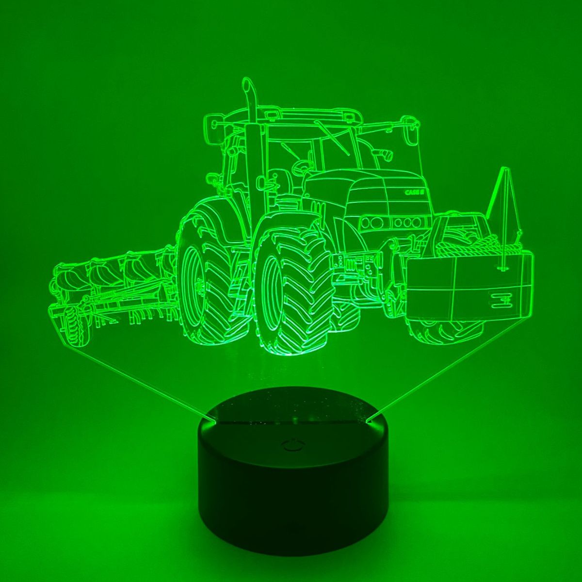 3D LED lamp met landbouwvoertuig in modern lijnontwerp